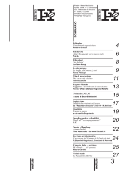 Notiziario N&deg;2 Aprile 2014