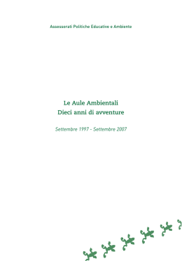 Le Aule Ambientali Dieci anni di avventure