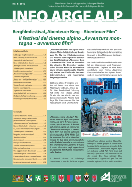 Il festival del cinema alpino &bdquo;Avventura mon