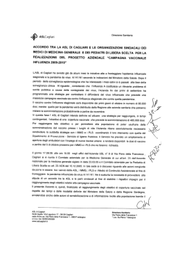 Accordo ASL di cagliari - medici di medicina generale e dei pediatr