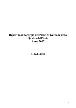 Report monitoraggio anno 2007 - Provincia di Forl&igrave;