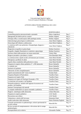 VI ANNO - Facolt&agrave; di Medicina e Chirurgia