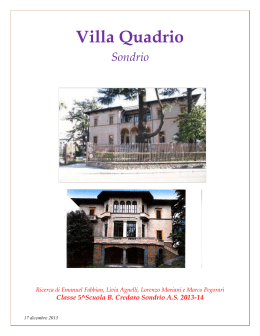 villa quadrio - Istituto Comprensivo "Paesi Retici" Sondrio