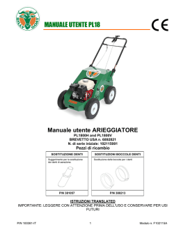 manuale utente pl18