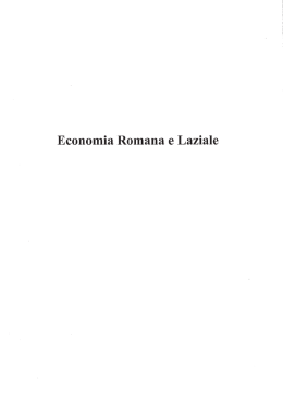 Economia Romana e Laziale