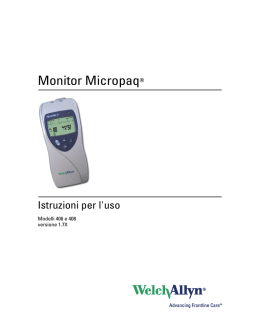 Monitor Micropaq Istruzioni per l`uso - Italiano