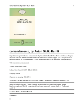 L\`undecimo comandamento