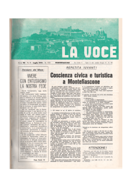 Coscienza civica e turistica a Montefiascone
