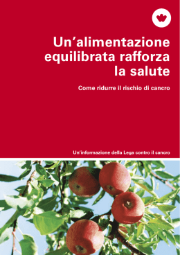 Un`alimentazione equilibrata rafforza la salute