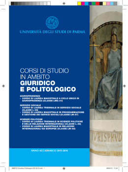 Giuridico e politologico - Università degli Studi di Parma
