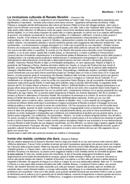 La rivoluzione culturale di Renato Nicolini &ndash; Vincenzo Vita Ironia