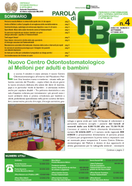 Parola FBF n. 4 anno 2015 - Ospedale Fatebenefratelli