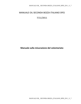 MANUALE OIL SECONDA BOZZA ITALIANO SPES 7/11/2011