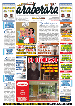 15 Gennaio - Araberara