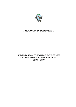 PTS 2005 - 2007 - Provincia di Benevento