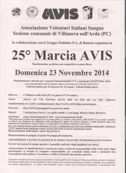 25ª Marcia AVIS - FIASP Piacenza