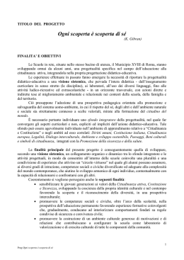 TITOLO DEL PROGETTO