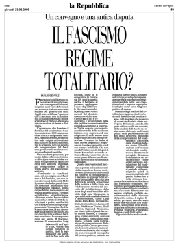 Il fascismo regime totalitario?