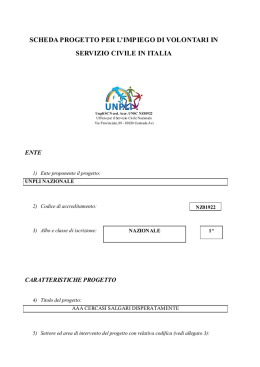 scheda progetto per l`impiego di volontari in servizio civile in italia