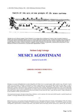 MUSICI AGOSTINIANI ANTERIORI AL SECOLO X1X