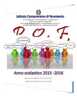 Il POF - Istituto Comprensivo Statale di Nuvolento (BS)