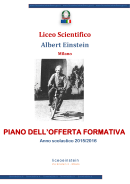 PIANO DELL`OFFERTA FORMATIVA Liceo Scientifico Albert Einstein
