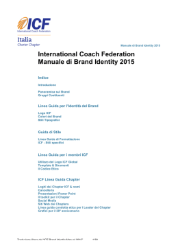 International Coach Federation Manuale di Brand Identity 2015