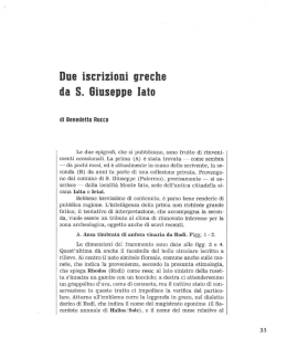 Due iscrizioni greche da S. Giuseppe [aio