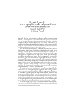 Scrigni di parole. Lettura e preghiera nella collezione libraria di un