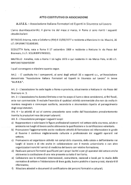 Atto Costitutivo Aifes