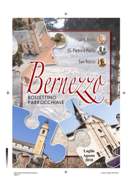 Luglio Agosto 2010 - Parrocchia Bernezzo