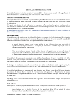 Circolare Informativa n°1 - Federazione Italiana Canottaggio Sedile