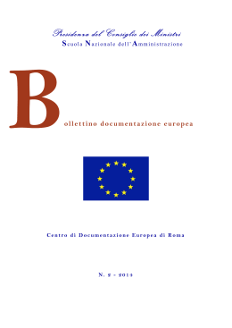Bollettino della documentazione europea n. 2/2014
