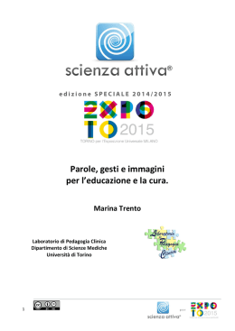 Parole, gesti e immagini per l`educazione e la cura.