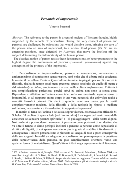 Personale ed impersonale - sifp - società italiana di filosofia politica