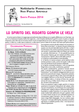 Giornalino Aprile 2014 - Parrocchia di San Paolo Forl&igrave;