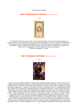 I santi del mese di aprile
