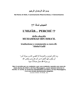 L`Hijâb, perché?… - Moschea della Pace di Rieti