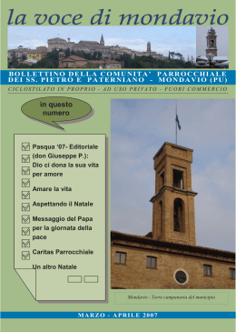 Versione stampabile - La voce di Mondavio