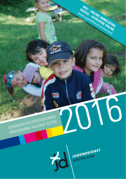 sommerferienprogramme programma vacanze estive 2016