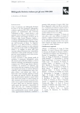Bibliografia floristica italiana per gli anni 1950-2005