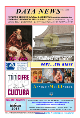 Febbraio edizione completa - Centro Documentazione beni Culturali