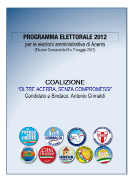 programma elettorale 2012 coalizione
