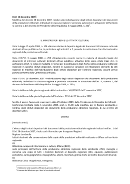 Decreto Mibac 10-12-2009