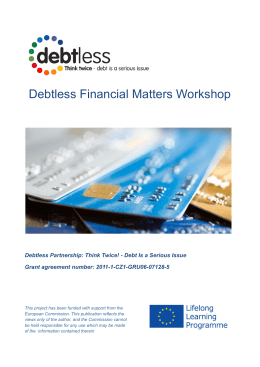 Debtless Financial Matters Workshop