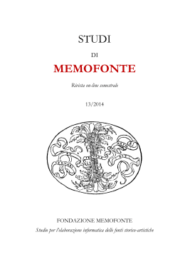 scarica la rivista - Fondazione Memofonte