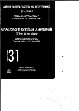 Nature, science et société dans la Méditerranée - unesdoc