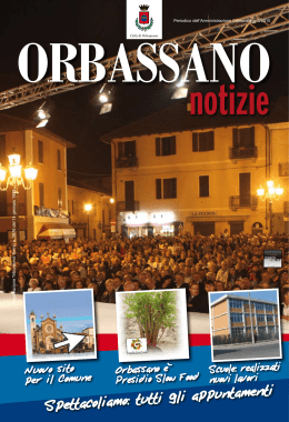 Settembre 2010 - Comune di Orbassano