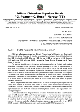 Invito alle scuole