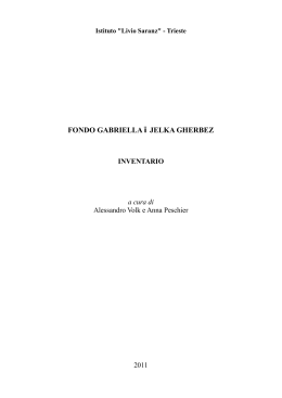 Inventario dell`archivio - Soprintendenza archivistica del Friuli